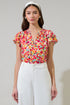 Joly Floral Hessa Ruffle Blouse